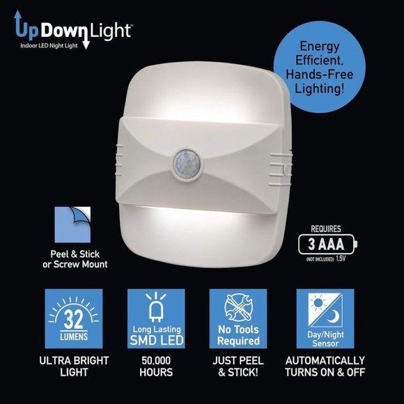 Sensor Brite Up Down Wireless Motion Sensing LED Night Light - Picture 5 of 6